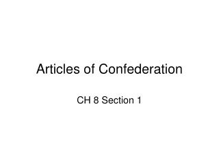 Articles of Confederation