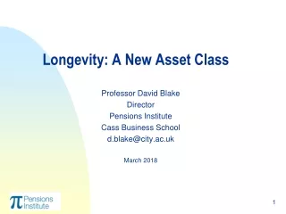 Longevity: A New Asset Class