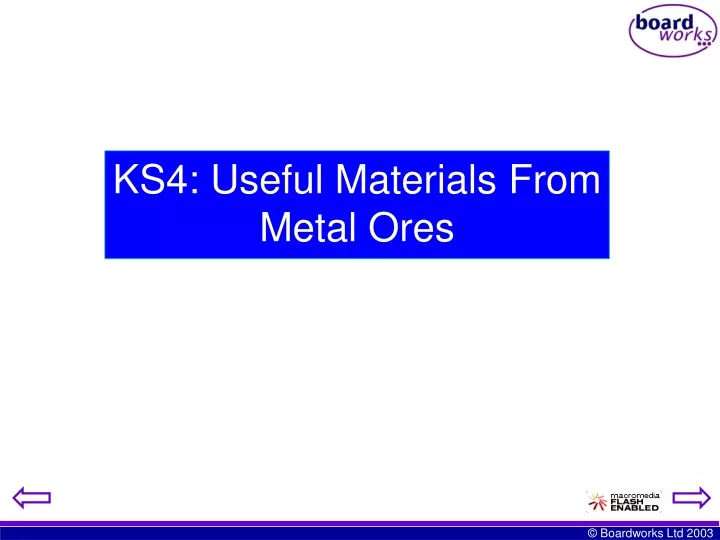 ks4 useful materials from metal ores