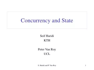 Concurrency and State