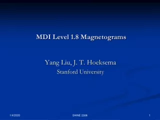 MDI Level 1.8  Magnetograms