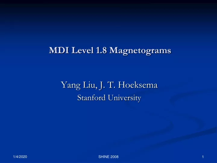 mdi level 1 8 magnetograms