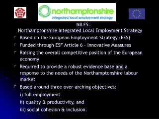 NILES:  Northamptonshire Integrated Local Employment Strategy
