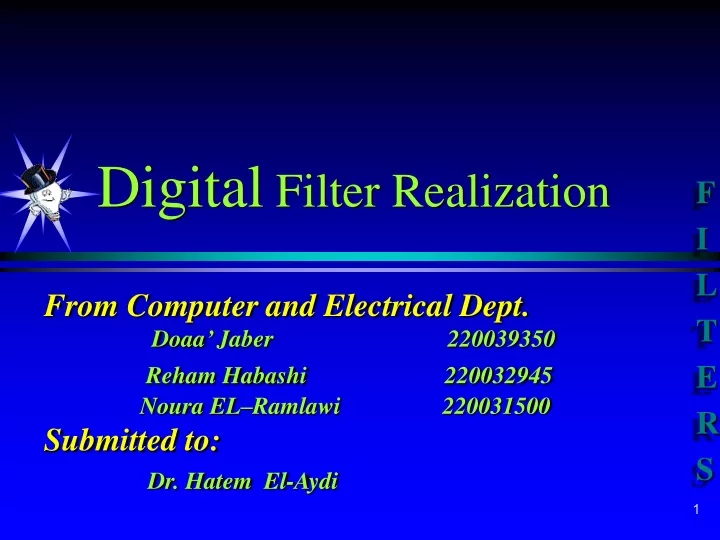 digital filter realization