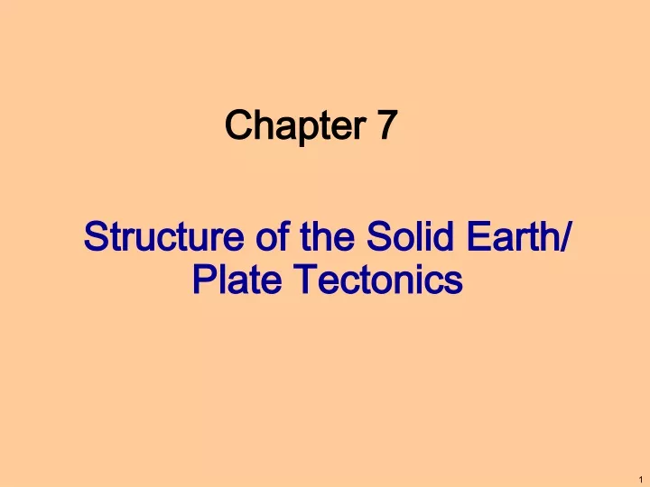 structure of the solid earth plate tectonics