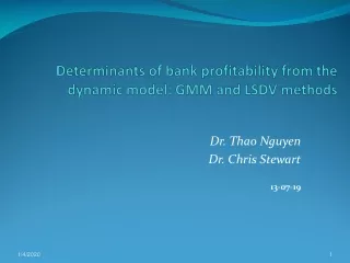 Determinants of bank profitability from the dynamic model: GMM and LSDV methods