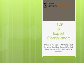 I-129  &amp;  Export Compliance