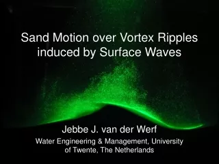 Sand Motion over Vortex Ripples induced by Surface Waves
