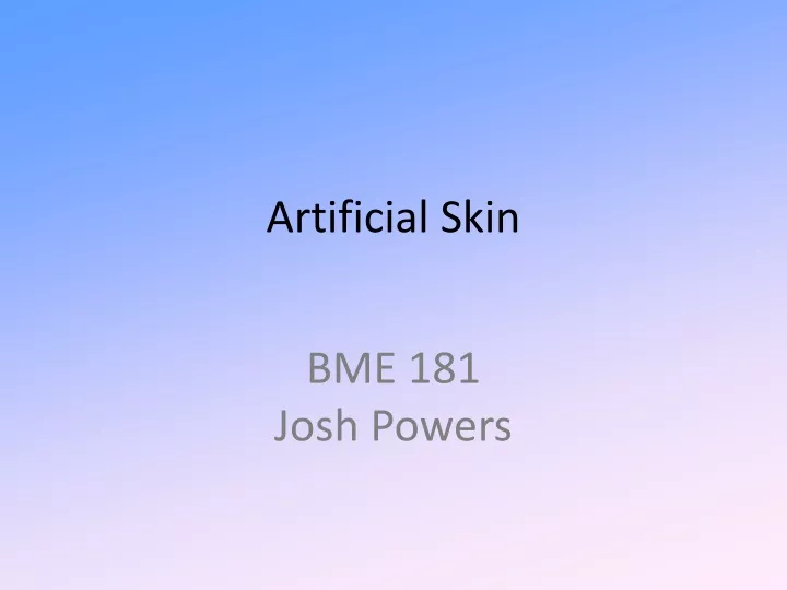 artificial skin