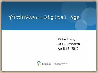 Archives in a Digital Age