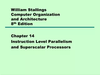 William Stallings  Computer Organization  and Architecture 8 th  Edition
