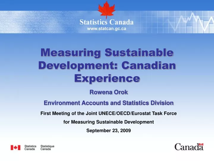 measuring sustainable development canadian