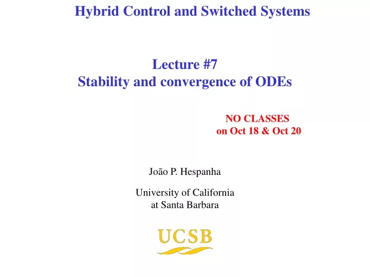 lecture 7 stability and convergence of odes