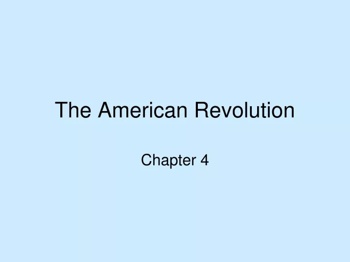 the american revolution