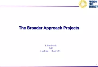 The Broader  Approach Projects