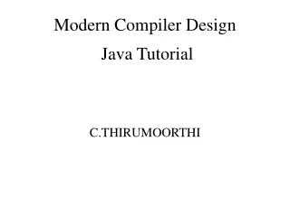 Modern Compiler Design