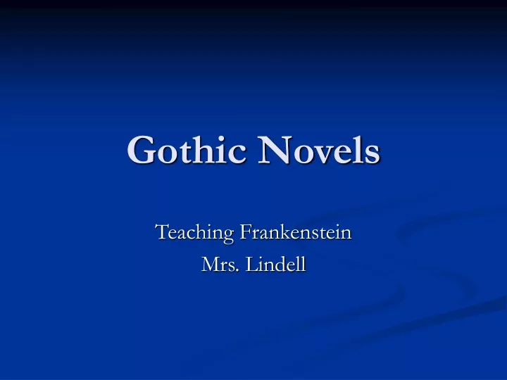gothic novels