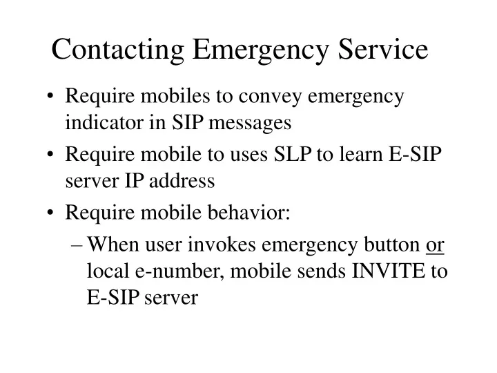 contacting emergency service