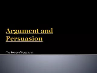 Argument and Persuasion