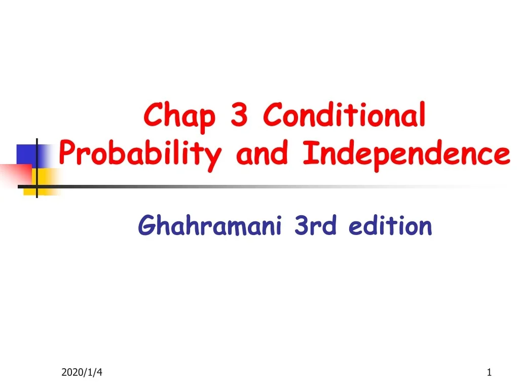 PPT - Conditional Probability & Independence in Statistics PowerPoint ...