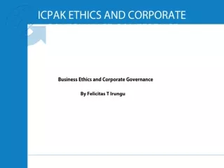 ICPAK ETHICS AND CORPORATE GOVERNANCE CONFERENCE