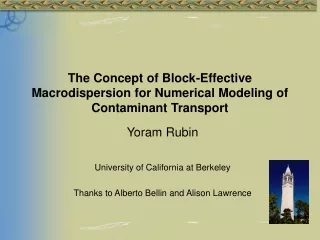 The Concept of Block-Effective Macrodispersion for Numerical Modeling of Contaminant Transport