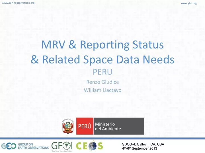 mrv reporting status related space data needs