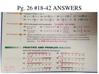 Pg. 26 #18-42 ANSWERS