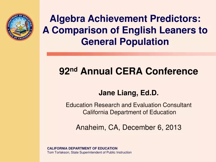 algebra achievement predictors a comparison
