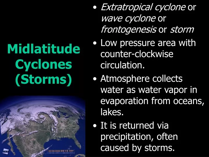 midlatitude cyclones storms