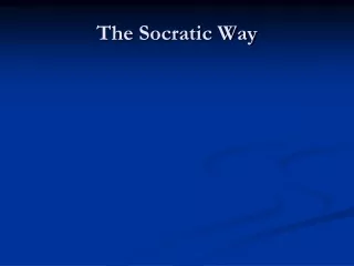 The Socratic Way