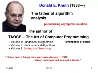 Donald E. Knuth  (1938---)