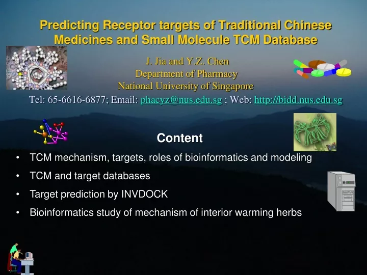 predicting receptor targets of traditional