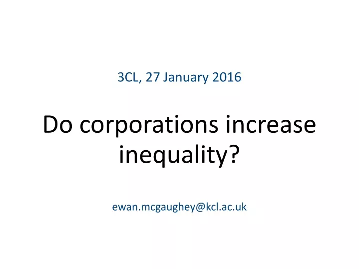3cl 27 january 2016 do corporations increase