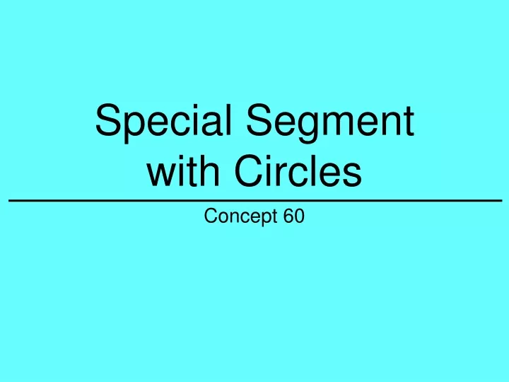 special segment with circles
