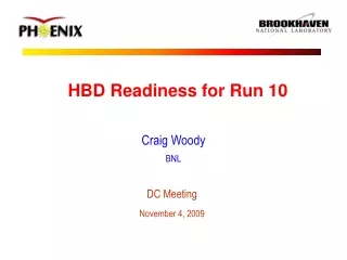 HBD Readiness for Run 10