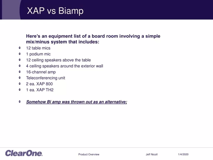 xap vs biamp