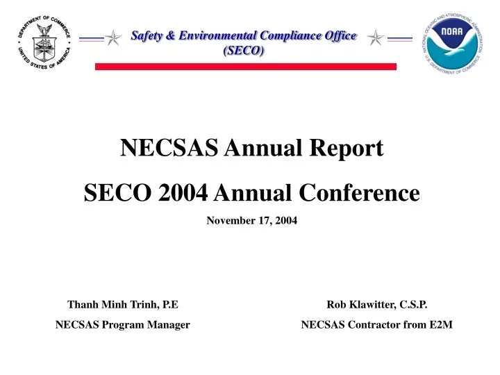 necsas annual report seco 2004 annual conference