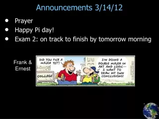 Announcements 3/14/12