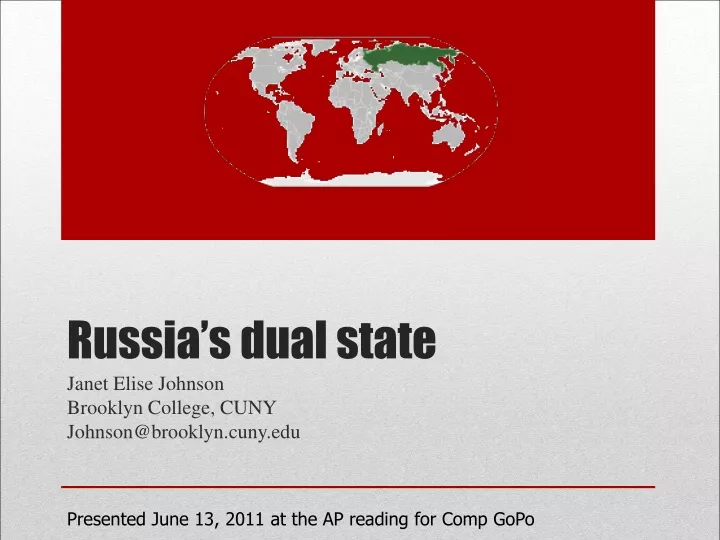 russia s dual state