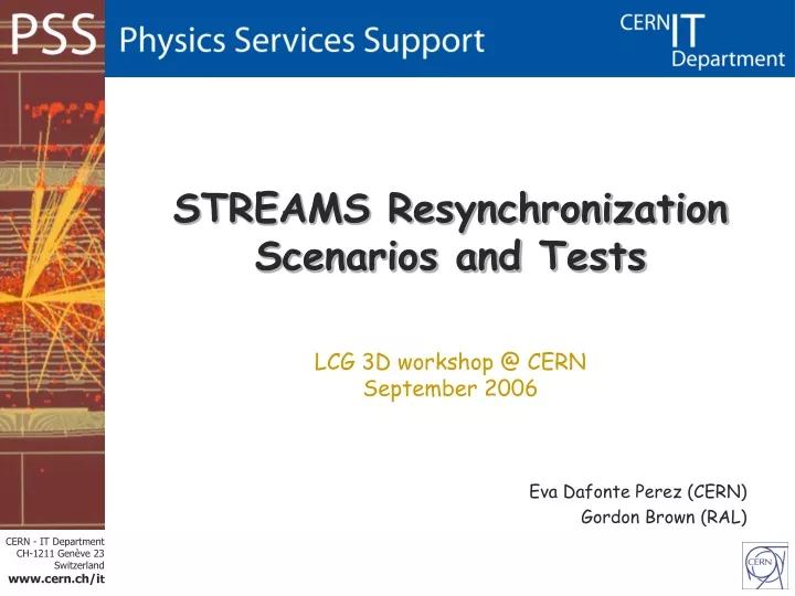 streams resynchronization scenarios and tests