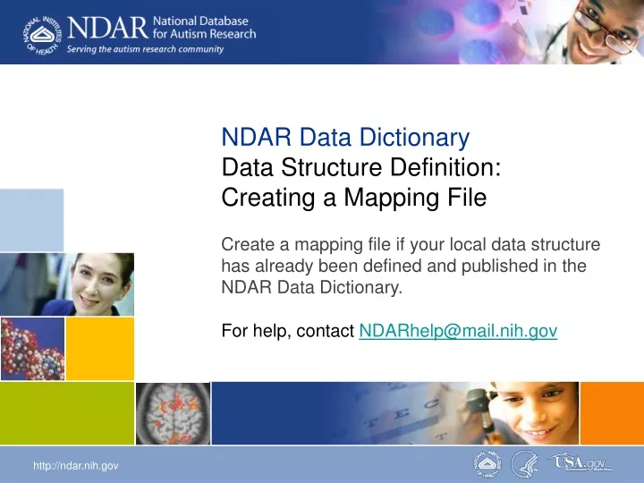 ndar data dictionary data structure definition