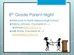 Welcome to North Harrison High School - 8th Grade Parent Night - slide 1