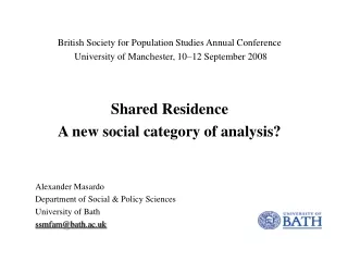 British Society for Population Studies Annual Conference