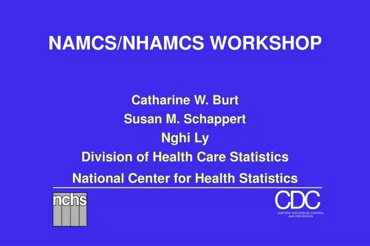 namcs nhamcs workshop