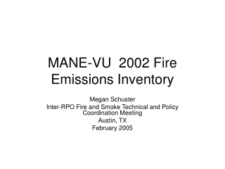 MANE-VU  2002 Fire Emissions Inventory