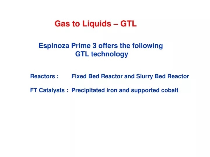 gas to liquids gtl