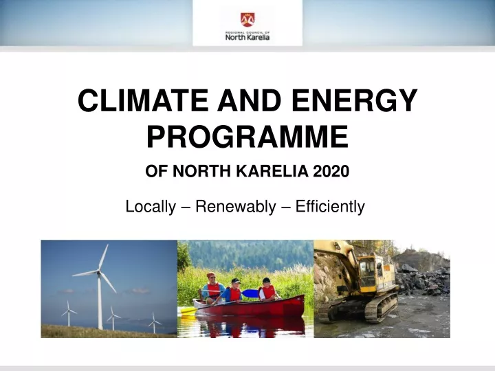 climate and energy programme of north karelia 2020