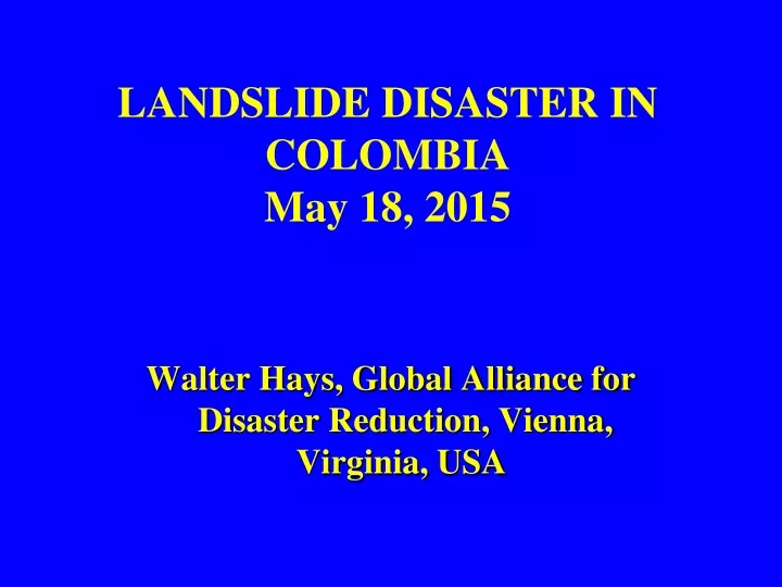 landslide disaster in colombia may 18 2015