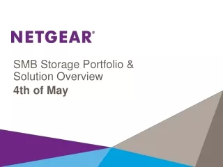 SMB Storage Portfolio &amp; Solution Overview